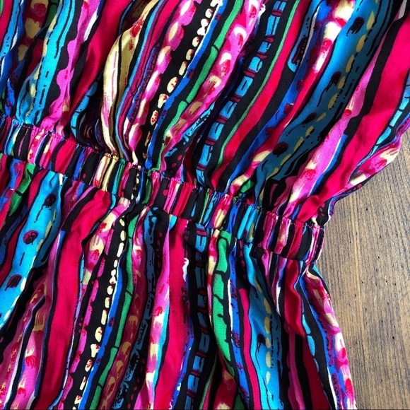 🎄 Hawaiian clothing romper shorts  colourful SZ S/M - Picture 9 of 9